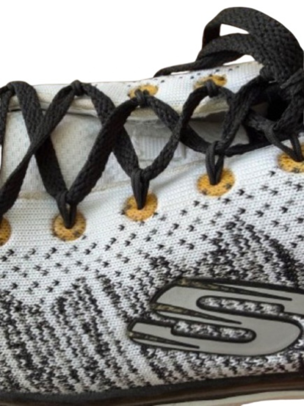 SKECHERS Knit Athletic Sneakers Memory Foam Walking Shoes 11877W Black White 10 - Picture 8 of 16